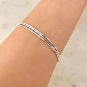 925 Sterling Silver Multi-Layer Bracelet Dainty Minimalist Bracelet